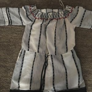 Knit Anthropologie short romper with long sleeves